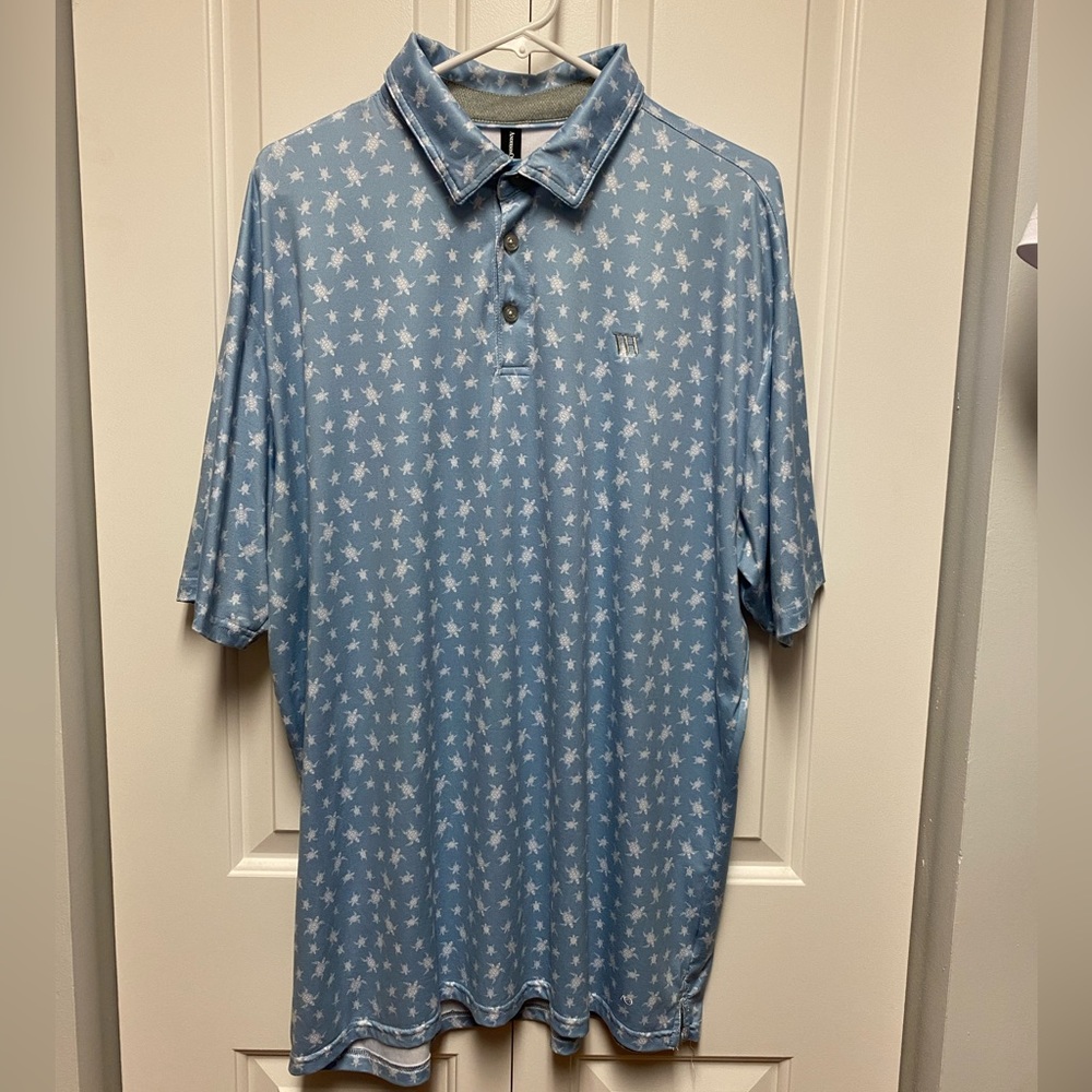 Anderson Ord Sea Turtle Printed Golf Polo Size XL